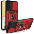 Kickstand Ring Holder With Slide Camera Cover Tpu Magnetic Car Mount For Galaxy A13 5G/A04S In Red