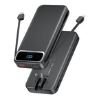 12000mAh Portable Charger Power Bank With Built In Cables, 22.5W Fast Charging Power Bank External Battery Pack Compatible With Android Phone,iPhone