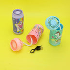 Unicorn Printed Portable Pen Holder Table Fan USB CHARGE