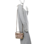 Iridescent Aged Calfskin Quilted Small Gabrielle Hobo Light Pink