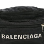 Recycled Sport Nylon Logo Embroidered Wheel Beltpack Black