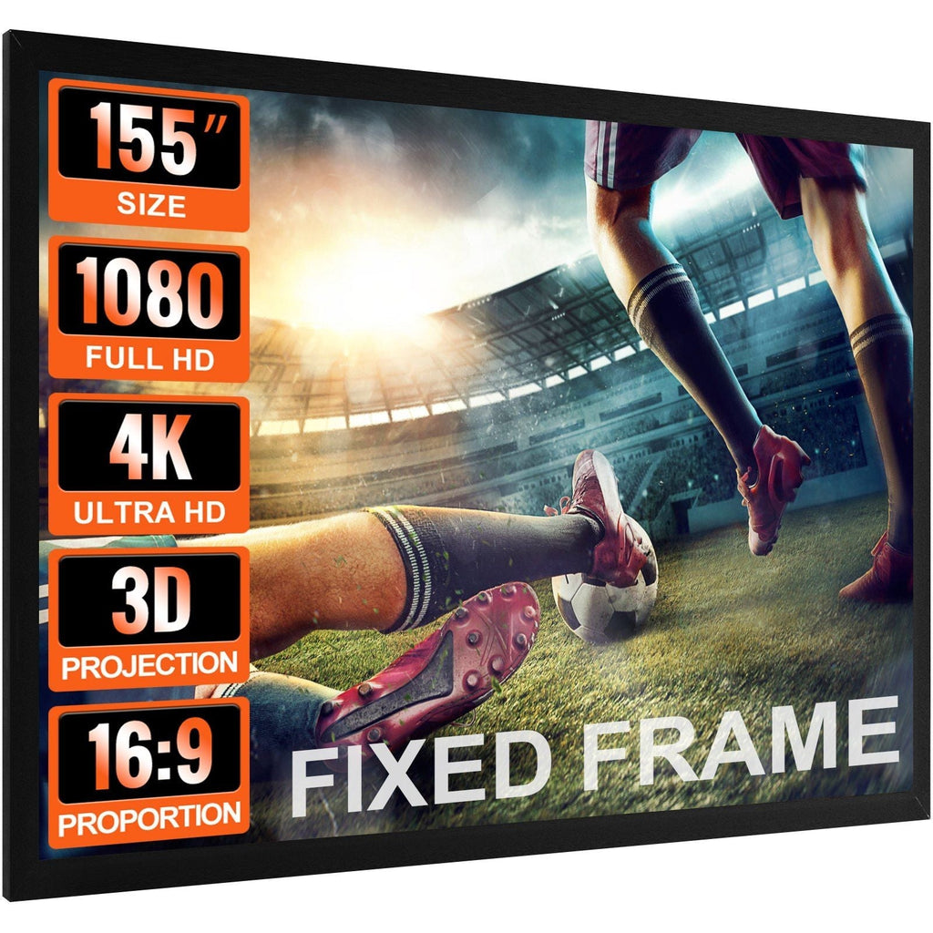 Big 155" Diagonal 16:9 HD Projector Screen Home Theater Outdoor Use