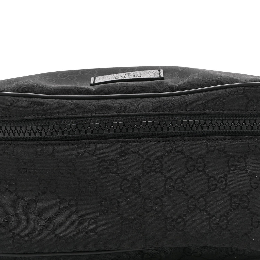 Nylon Monogram Fanny Pack Belt Bag Black