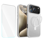 Entronix Bundle Compatible with iPhone 17 Pro Max - [Magnetic] Translucent Matte Gripstand Case & 1 Clear Screen Protector