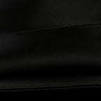 Satin Crystal Mini Saddle Bag Black