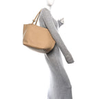 Grained Calfskin Park Tote Three Sabbia