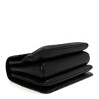 Calfskin Quilted Small Gold Top Handle Flap Black