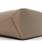 Grained Calfskin Small Puzzle Edge Bag Sand