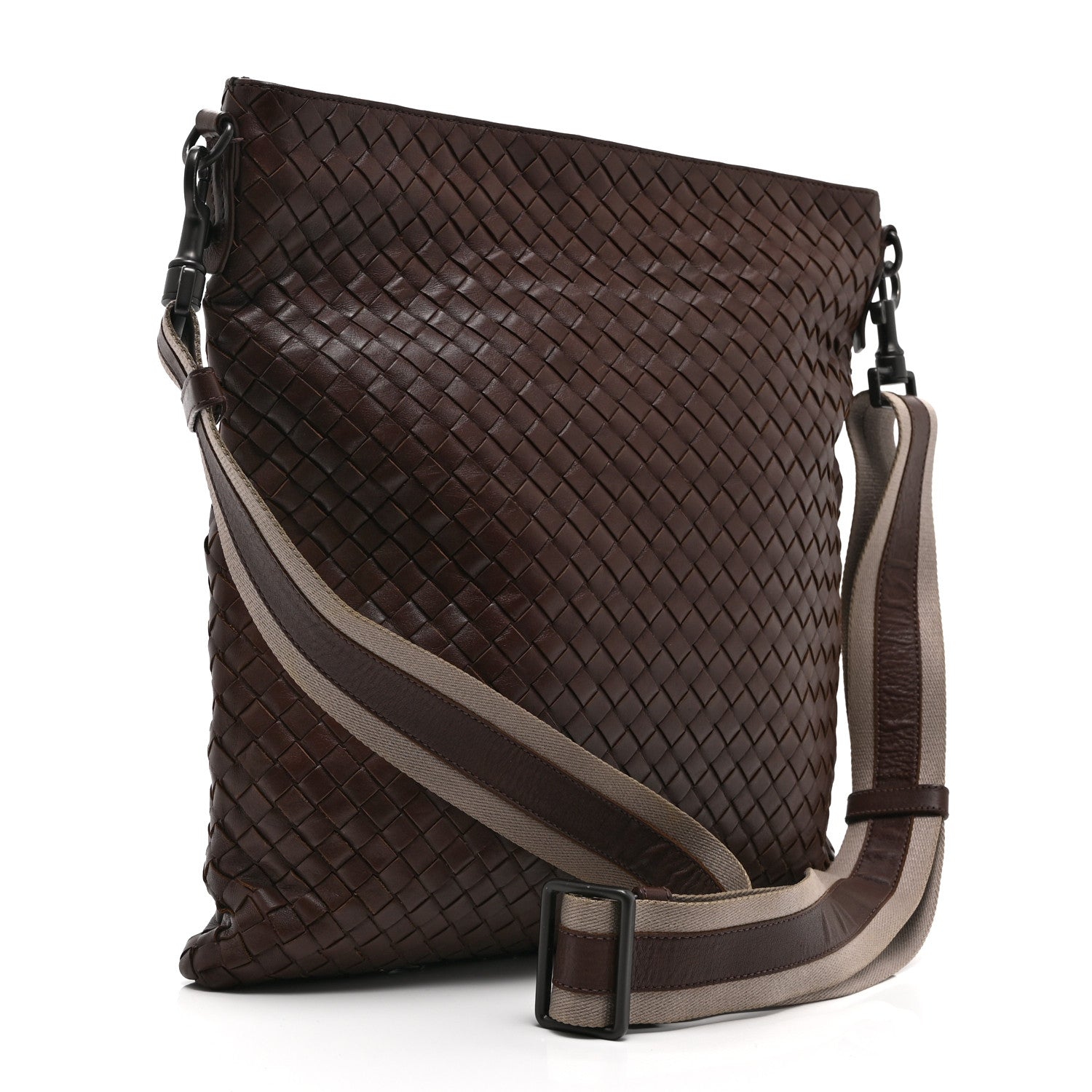 Nappa Intrecciato VN Crossbody Messenger Bag Brown