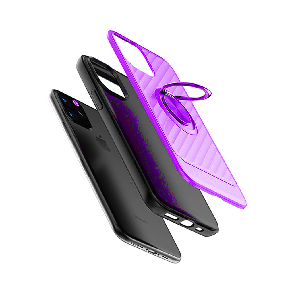 Apple Iphone 11 Pro Case With Ring Holder In Purple
