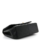 Lambskin Quilted Jumbo Double Flap Black