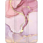 SAHARA - Inspire Series Pink Marble Folio Case with Glass Screen - iPad Pro 12.9 (4th, 5th & 6th Generation)