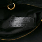 Santorini Lux Calfskin Y Drawstring Tote Black