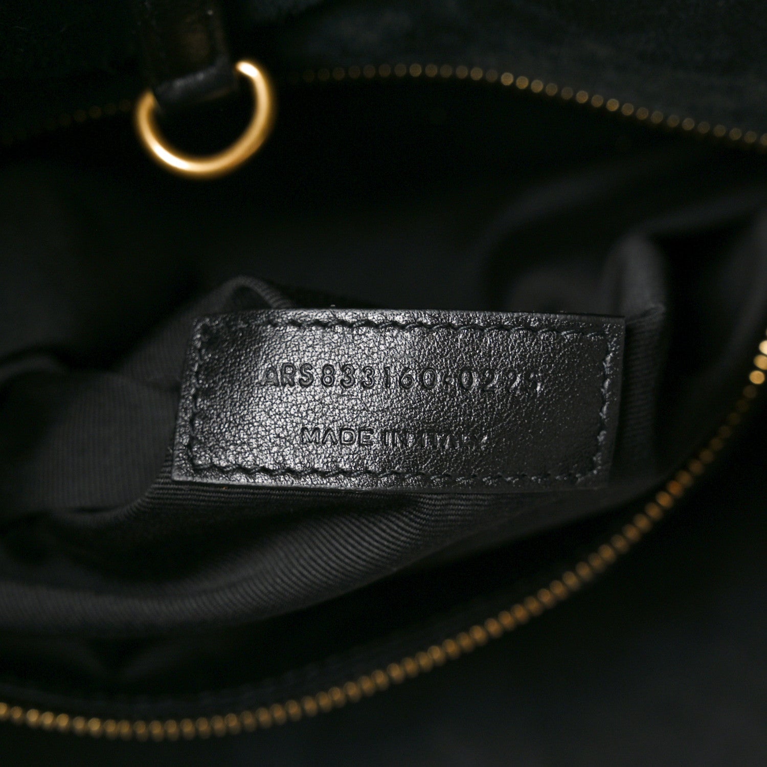 Santorini Lux Calfskin Y Drawstring Tote Black
