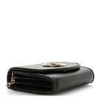 Roxy Calfskin Medium Blondie Chain Wallet Black