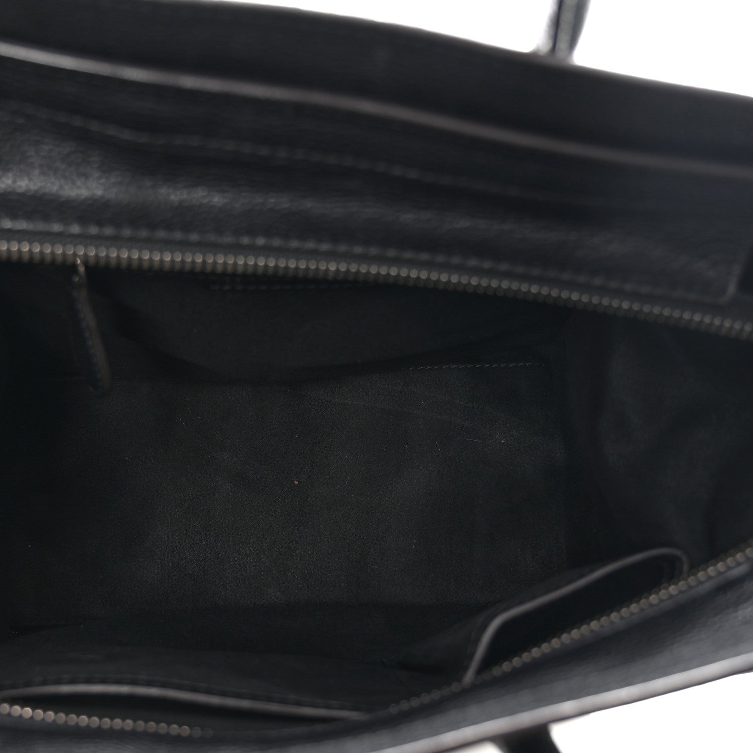 Drummed Calfskin Micro Luggage Black
