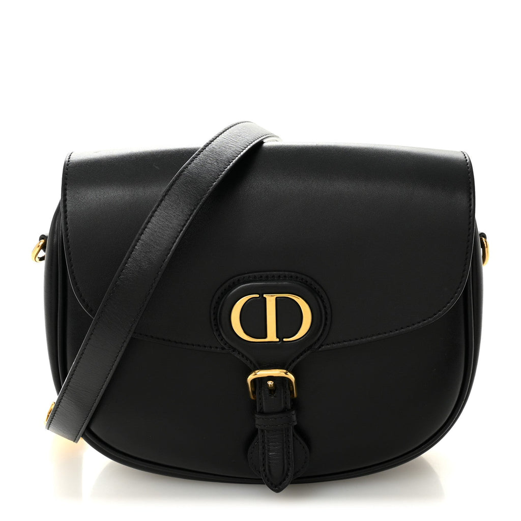 Box Calfskin Medium Bobby Flap Black