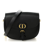Box Calfskin Medium Bobby Flap Black