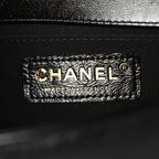 Metallic Glazed Calfskin Small Boy Flap Black Gold