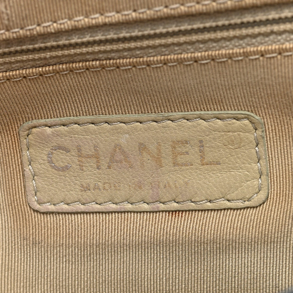 Washed Lambskin Quilted Medium Chain Around Messenger Black