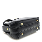 Shiny Lambskin Quilted Mini Cocodoc Top Handle Bag Black