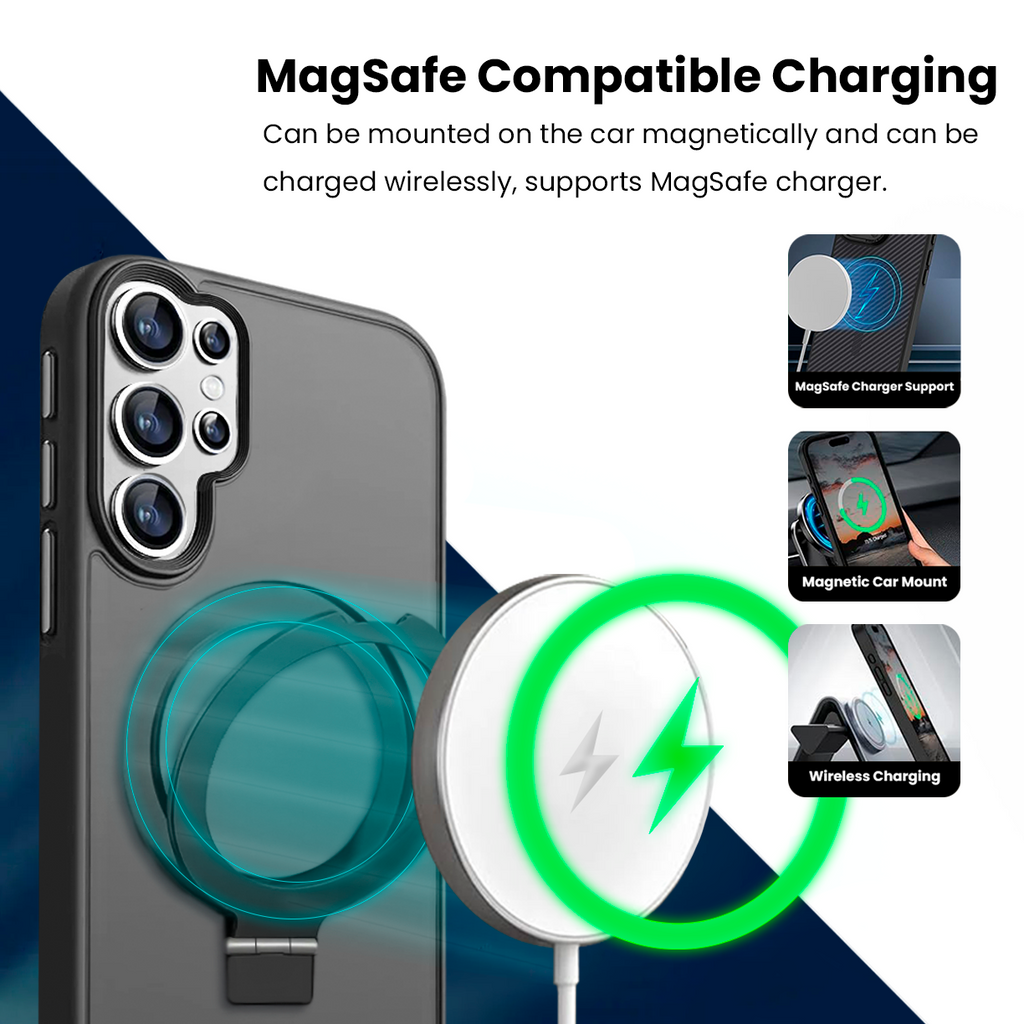 [DIS] Entronix [Magnetic] Case Compatible with Galaxy S26 Ultra - Translucent Frosted Matte Gripstand