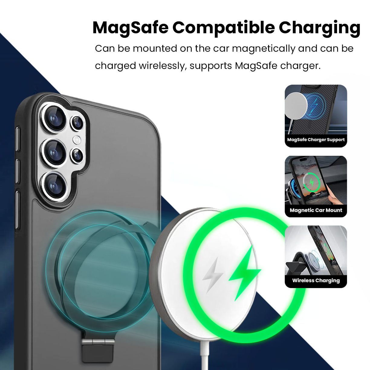 [DIS] Entronix [Magnetic] Case Compatible with Galaxy S26 Ultra - Translucent Frosted Matte Gripstand