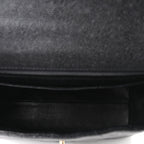 Caviar Quilted Jumbo Kelly Flap Black