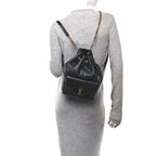 Lambskin Matelasse Monogram Joe Backpack Black