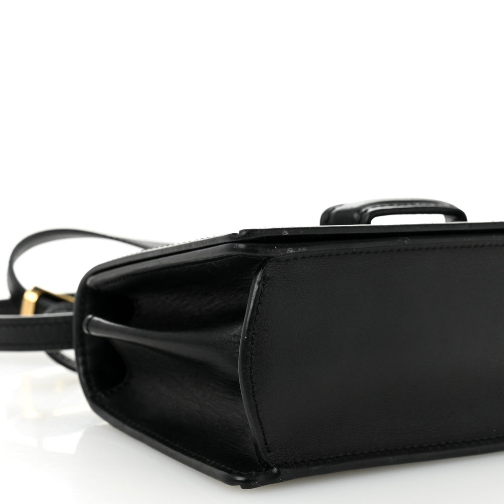 Calfskin Small Barcelona Shoulder Bag Black