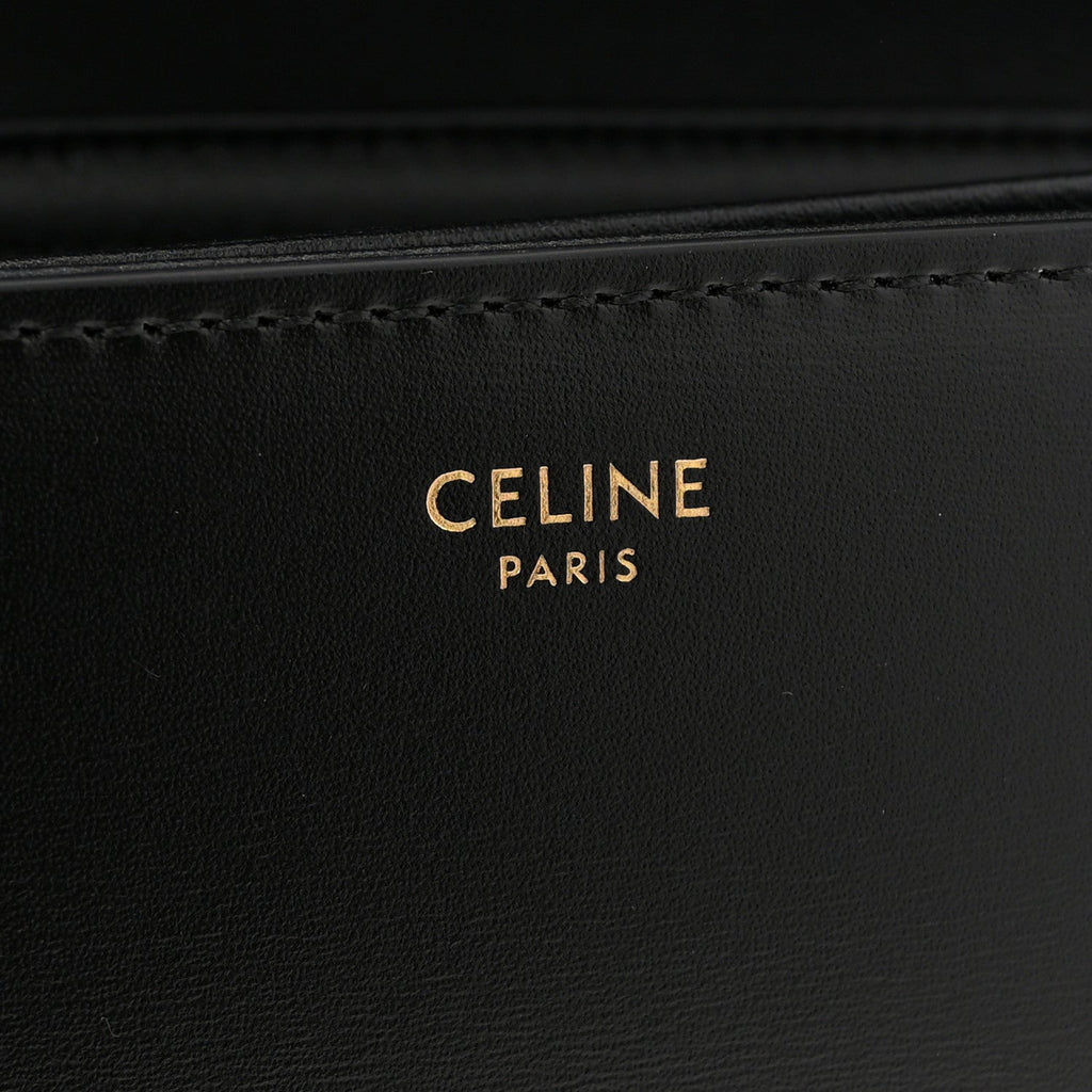 Shiny Calfskin Medium Triomphe Black