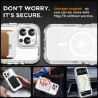 Entronix [Magnetic] Case Compatible with iPhone 15 Pro - [Clear] Triple-Layer Heavy Duty Protection