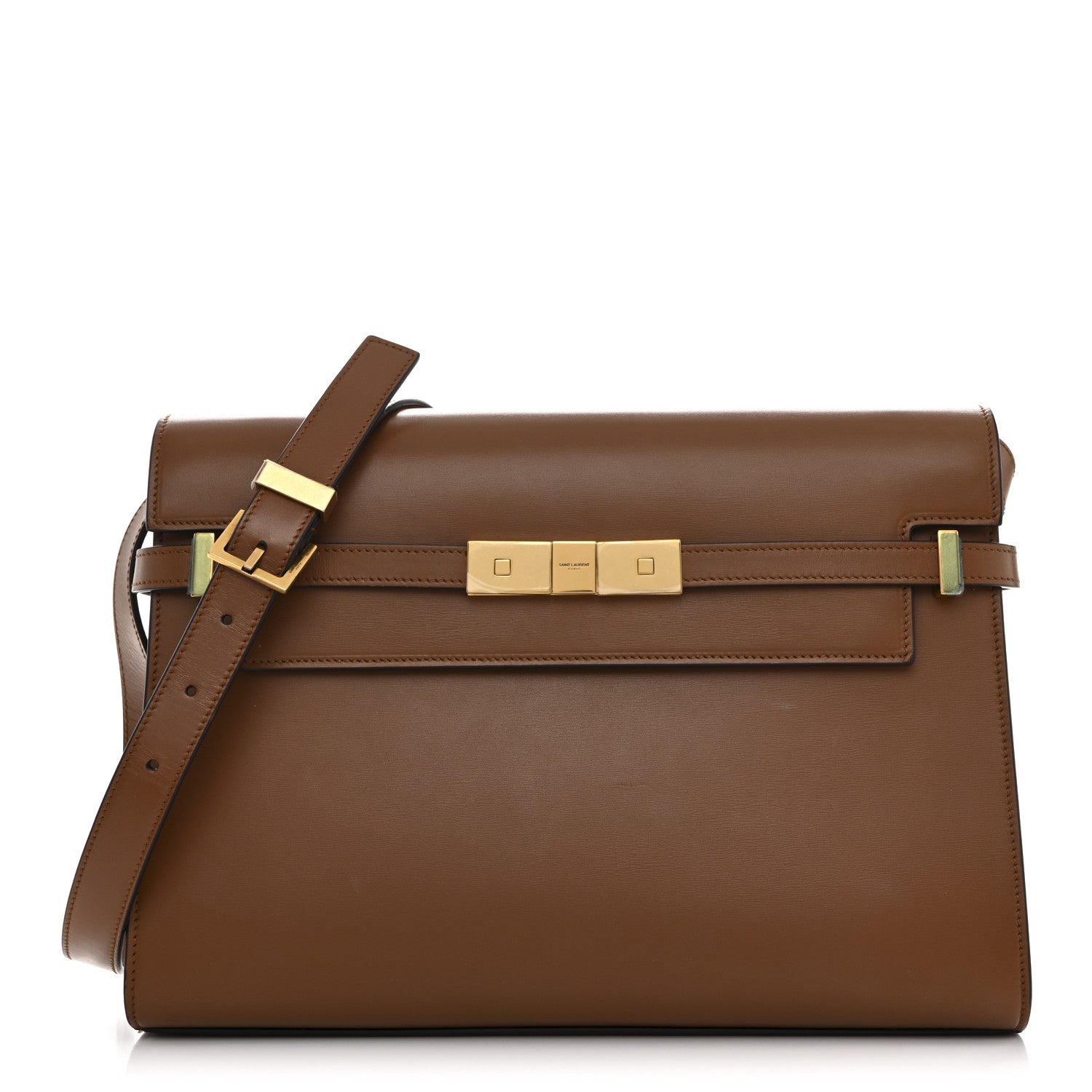 Smooth Calfskin Manhattan Shoulder Bag Brick