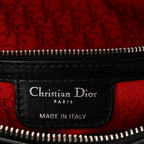 Lambskin Cannage Large Lady Dior Black