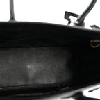 Calfskin Crocodile Embossed Baby Sac De Jour Black
