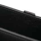 Satin Crystal Mini Saddle Bag Black