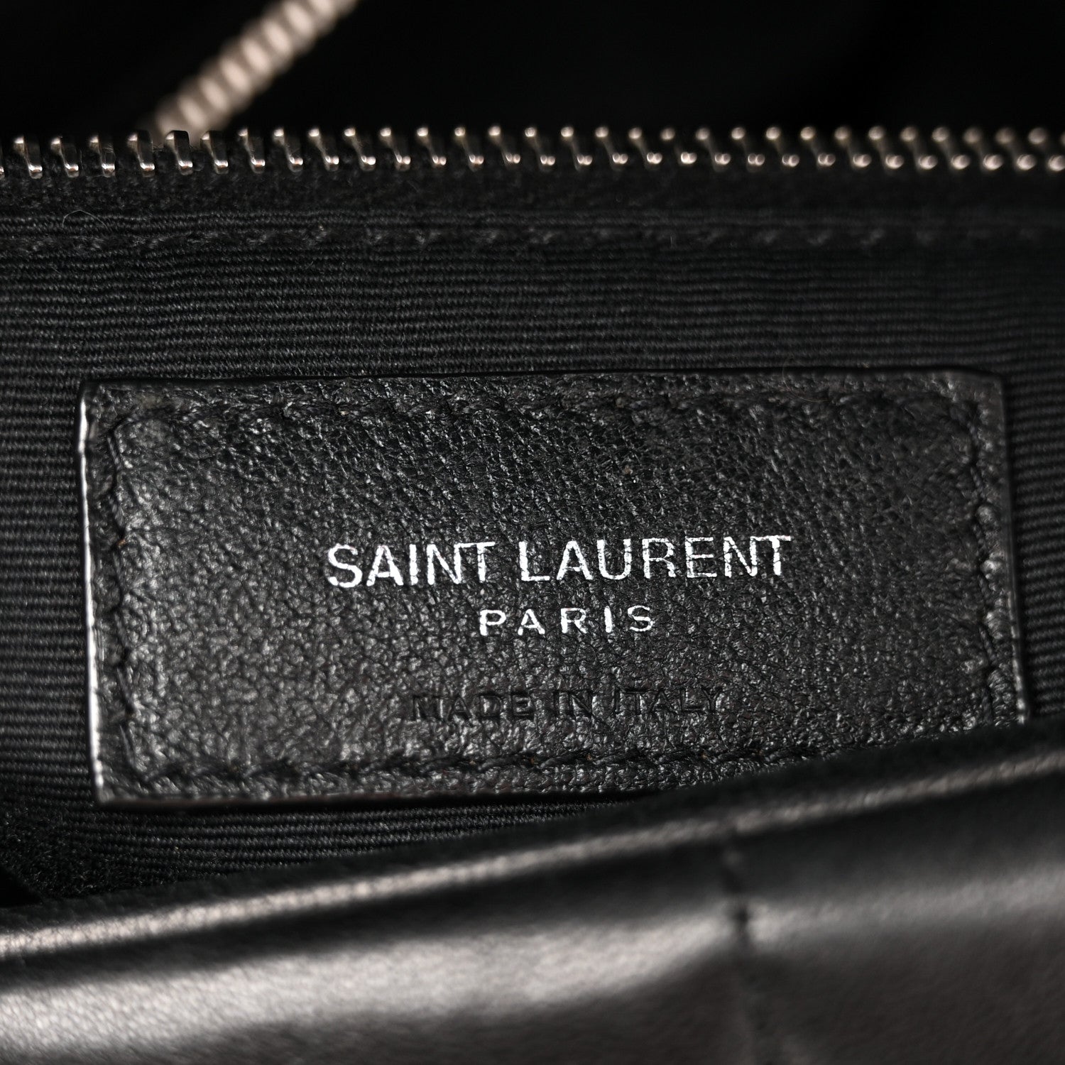 Lambskin Quilted Medium Loulou Puffer Monogram Chain Satchel Black