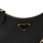 Saffiano Lux Re-Edition 2005 Shoulder Bag Black