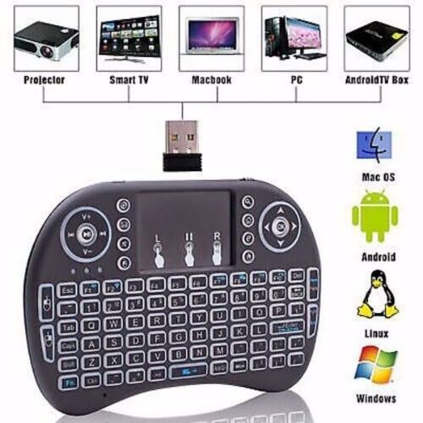 Mini i8 Wireless Keyboard 2.4G with Touchpad for PC BACK LIGHT Kodi Media Box