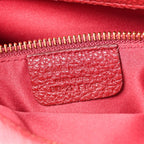 Pebbled Calfskin East West Fiamma Bag Red