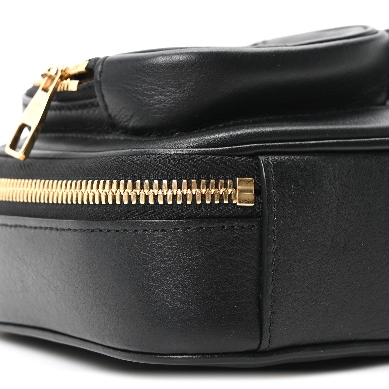 Calfskin Monogram Embossed Utility Crossbody Black