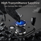 SAHARA - ZeroDamage HD Flexible Glass Camera Lens Protector (2-Pack) - iPhone 15 and 15 Plus