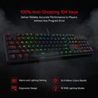 Redragon K582 SURARA RGB Mechanical Gaming Keyboard with 104 Linear Red Switches and Quiet Backlighting - Red Switch