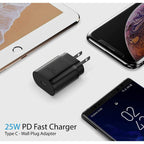 Entronix 25W USB-C Wall Charger - 2-Pack Fast Charging Adapter for iPhone, Pixel, and Galaxy