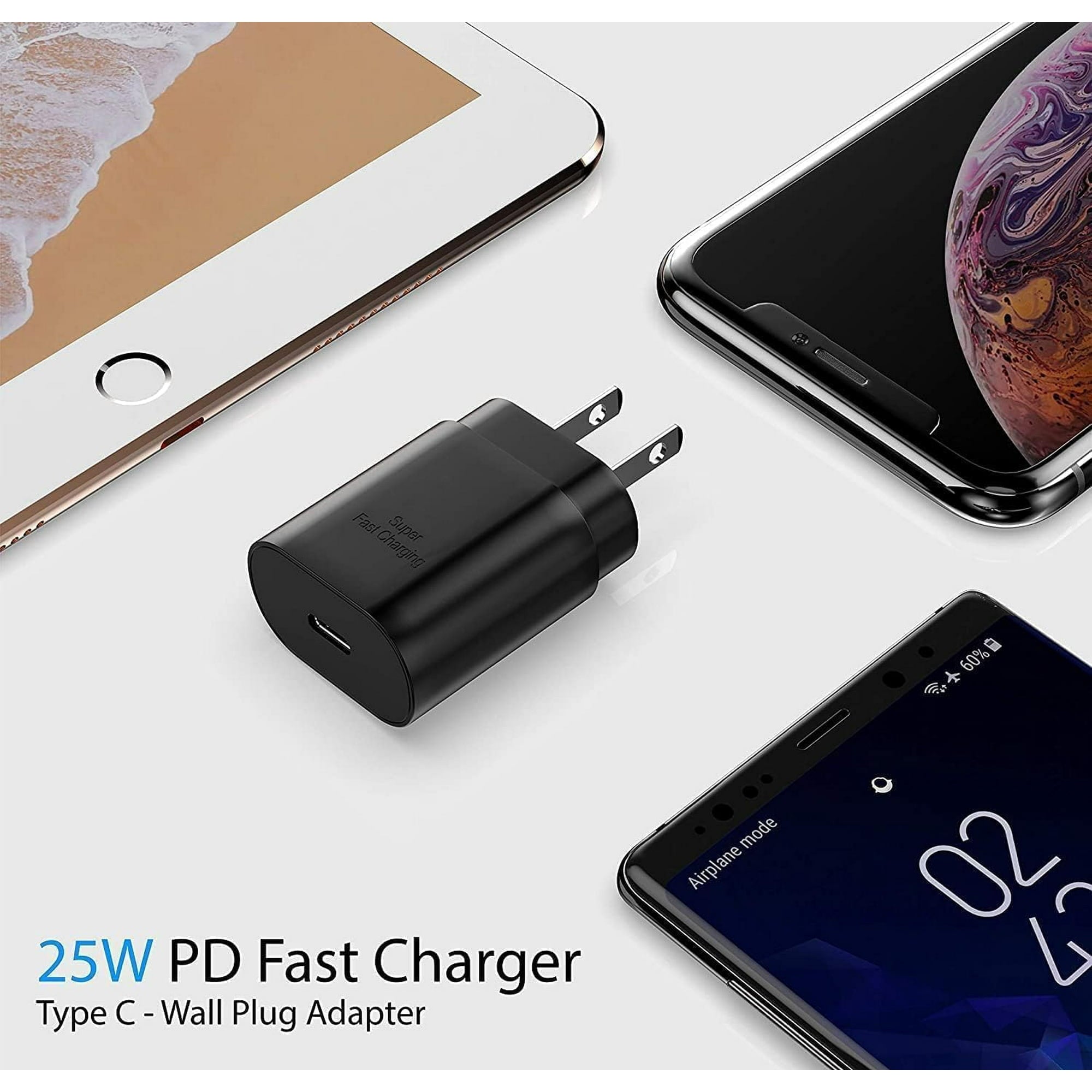 Entronix 25W USB-C Wall Charger - 2-Pack Fast Charging Adapter for iPhone, Pixel, and Galaxy