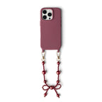 Cordée Cases Burgundy Bow Phone Wristlet Set