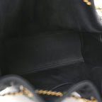 Canvas Quilted Medium Chanel 25 Handbag Dark Blue