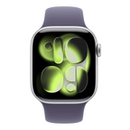 Apple Watch Series 11 42mm Cell Silver Case Purple Fog Sport Band S/M MF8H4LW/A