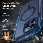 Entronix Bundle Compatible with iPhone 14 Pro Max - [Magnetic] Translucent Matte Case & 2 Clear Screen Protectors