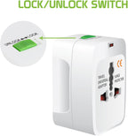 Entronix International Plug Adapter - 2-Pack Converter for EU, UK, AU, Asia to US Outlets